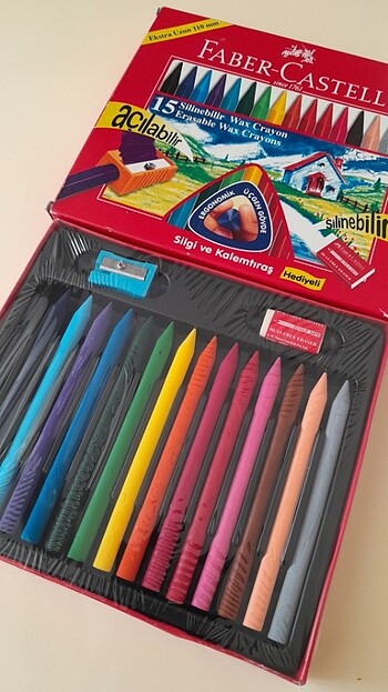  Beden Renk Faber Castell 15 Silinebilir Wax Crayon 