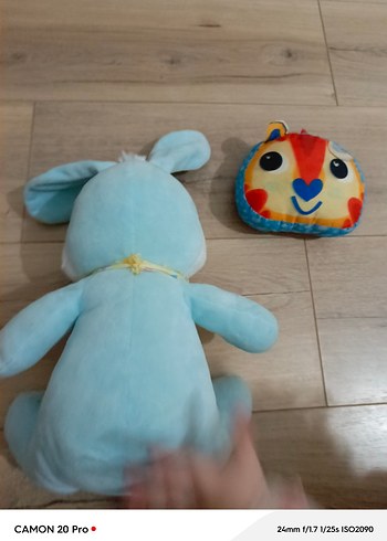 Pastel Mavi Peluş Oyuncak Tavşan - Görsel 3