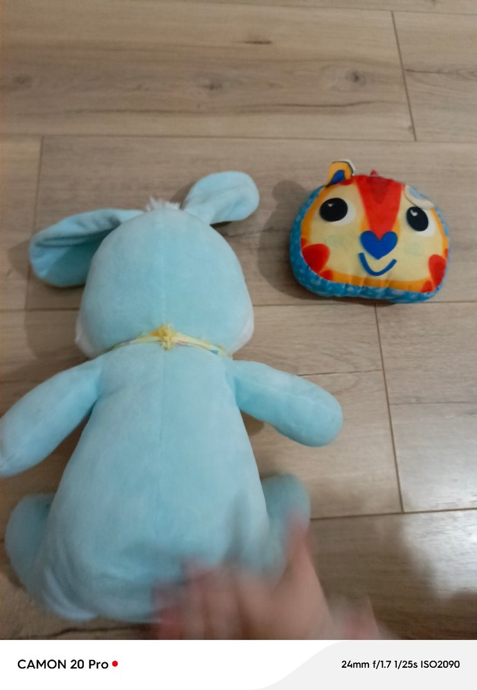 Pastel Mavi Peluş Oyuncak Tavşan - Görsel 3