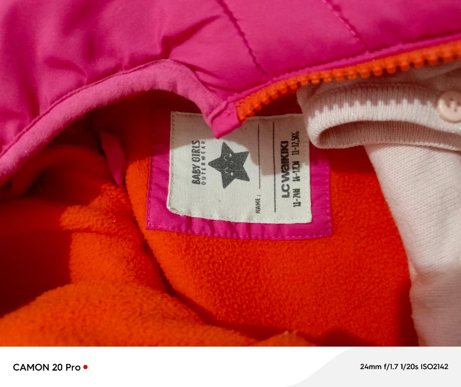 Kız Çocuk Pembe Fermuarlı Kapüşonlu Mont - Görsel 3