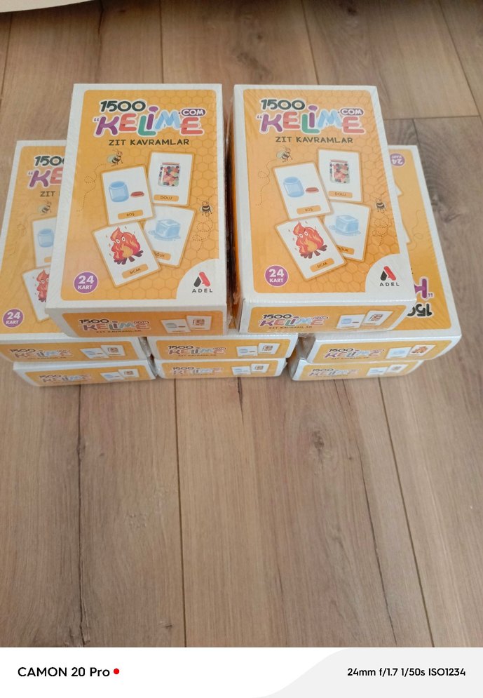 1500 Kelime Zıt Kavramlar Çocuk Kart Oyunu - Görsel 2