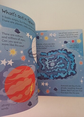  Usborne Space İngilizce Çocuk Aktivite Sticker Kitabı 