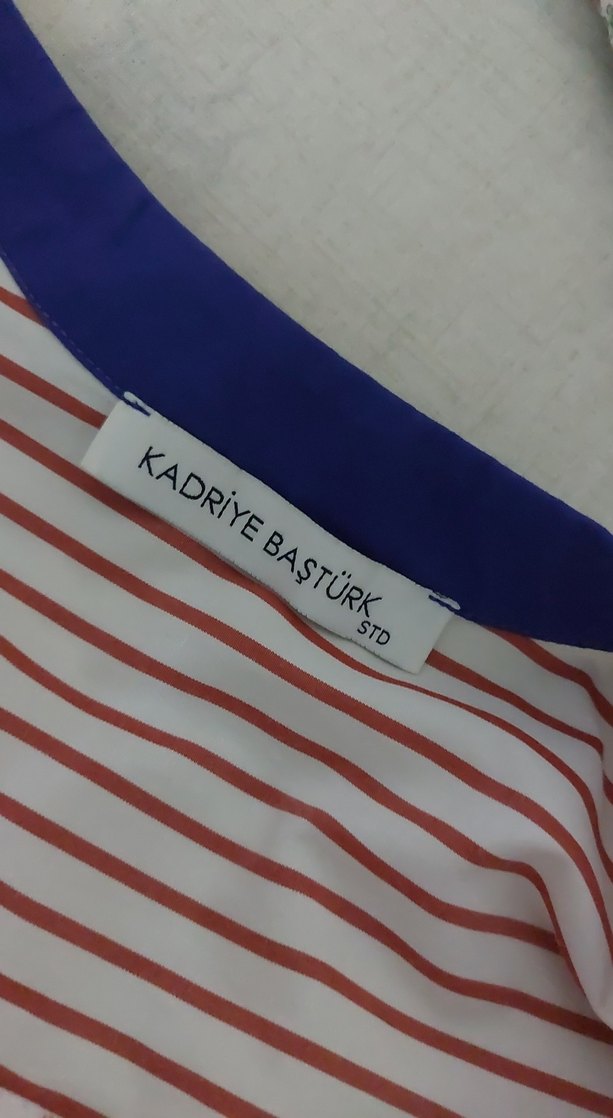 Çizgili Pamuklu Uzun Kollu Kadın Gömlek - Görsel 2