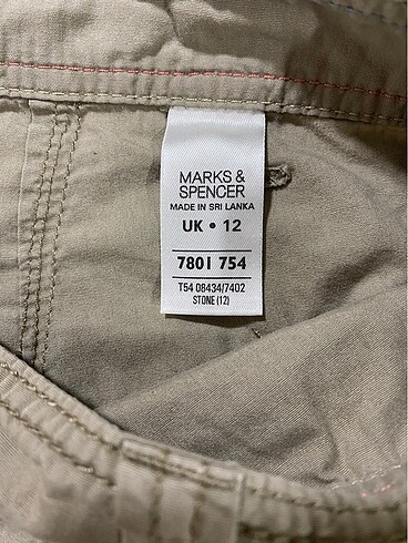 40 Beden camel Renk Marks and Spencer bayan şort