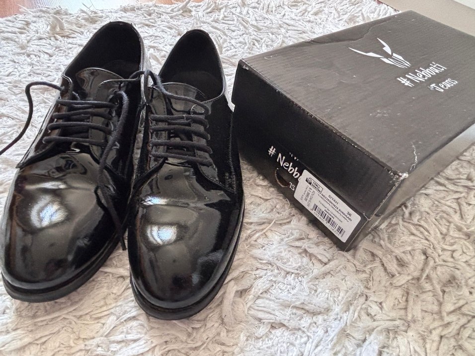 Parlak Siyah Erkek Klasik Ofis Ayakkabısı - Görsel 4