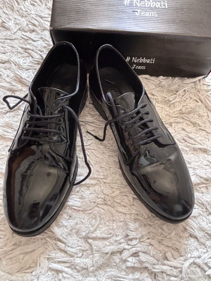 Parlak Siyah Erkek Klasik Ofis Ayakkabısı - Görsel 2