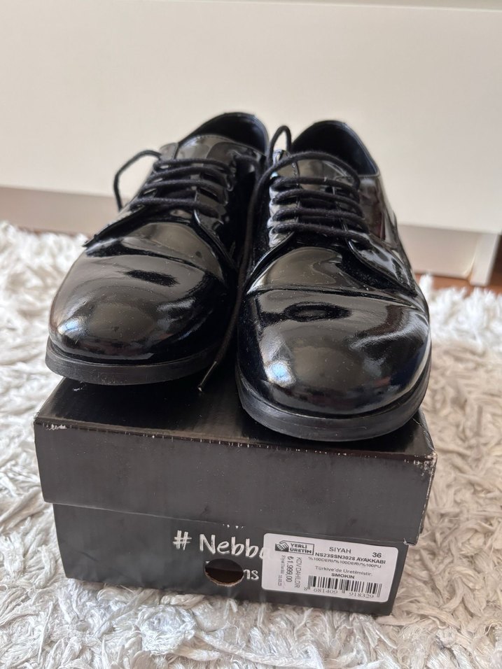 Parlak Siyah Erkek Klasik Ofis Ayakkabısı - Görsel 5