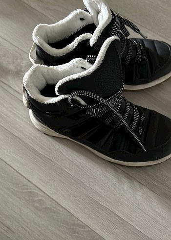 Gri Erkek Çocuk Günlük Botlar Velcro - Görsel 2