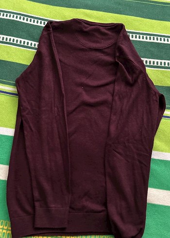 Bordo Erkek Bisiklet Yaka Triko Kazak Avva marka - Görsel 2