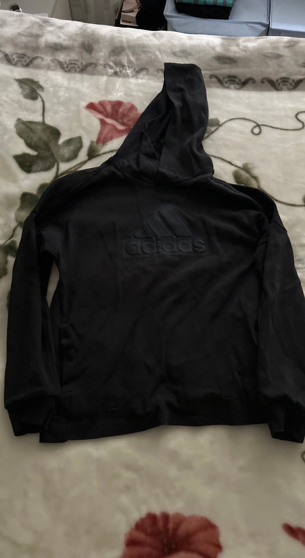 Erkek Siyah Adidas Kapüşonlu Eşofman Takımı - Görsel 2