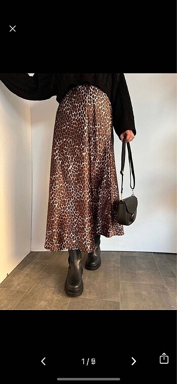 Leopar saten etek