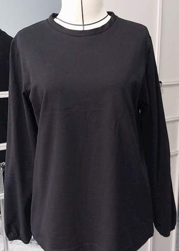 Siyah Basic Kadın Sweatshirt