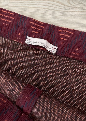 Bordo Bohem Midi Kalem Etek - Görsel 2