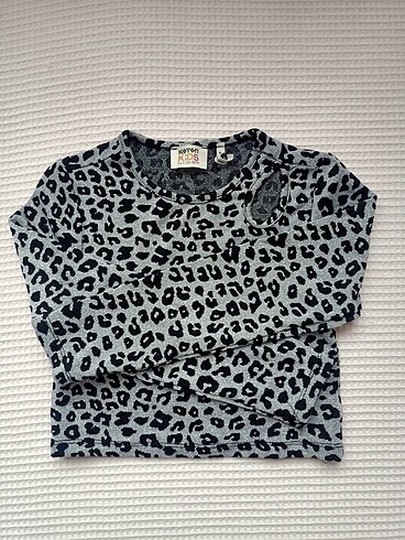 7 Yaş Beden Kız çocuk Bluz Leopar