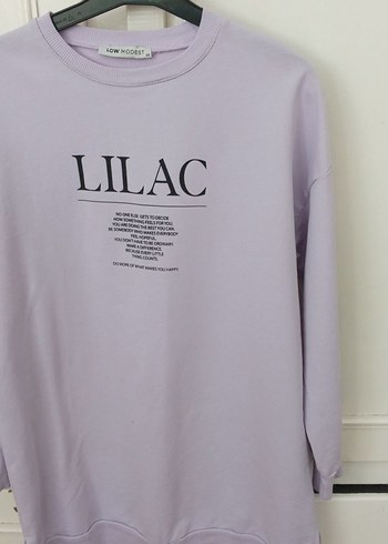 Mor LILAC Baskılı Uzun Kollu Sweatshirt