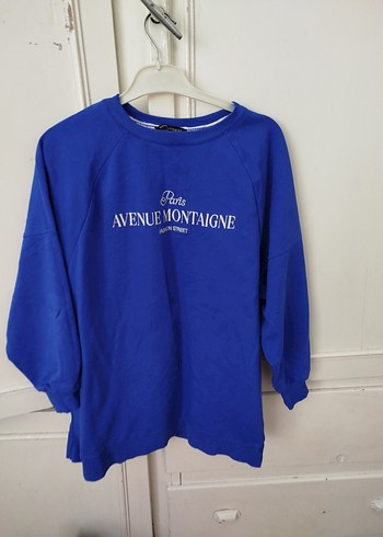 LC Waikiki Mavi Kadın Uzun Kollu Sweatshirt