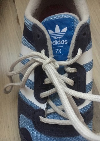 36 Beden Erkek Çocuk Mavi Çizgili Bağcıklı Sneakers