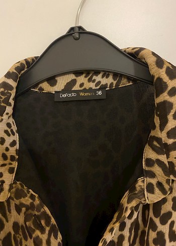 Leopar Desenli mini elbise - Görsel 4