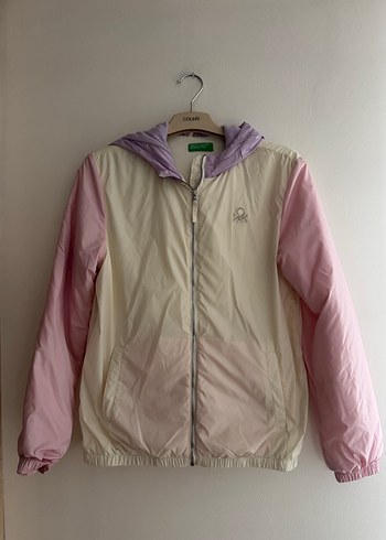 Kız Çocuk Kapüşonlu Fermuarlı Pastel Ceket - Görsel 2