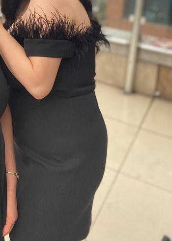 OTRİŞLİ SİYAH ABİYE - Görsel 2