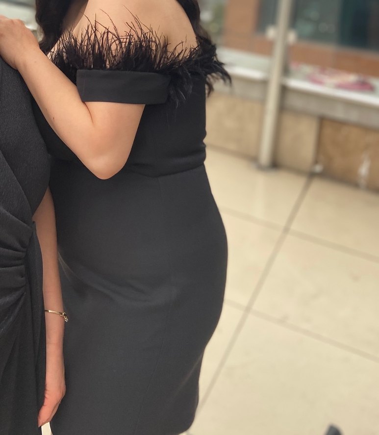 OTRİŞLİ SİYAH ABİYE - Görsel 2