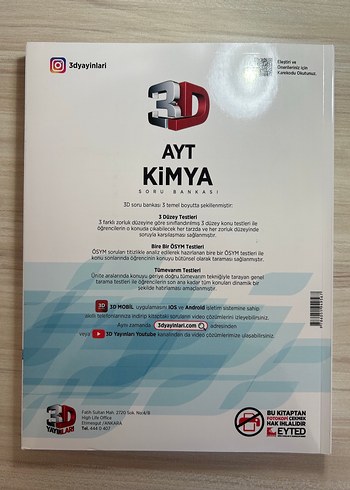 Beden AYT Kimya 3D Soru Bankası