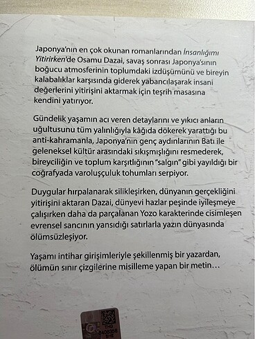 Beden Osamu Dazai İnsanlığımı Yitirirken