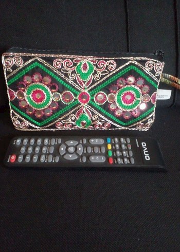 Nakışlı ve Boncuklu Bohem Kadın Portföy Çanta - Görsel 3