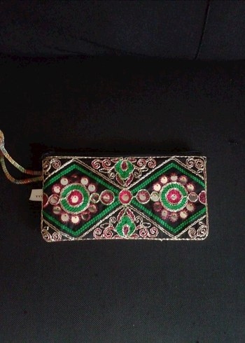 Nakışlı ve Boncuklu Bohem Kadın Portföy Çanta - Görsel 2