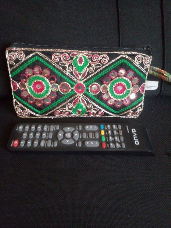 Nakışlı ve Boncuklu Bohem Kadın Portföy Çanta - Görsel 3