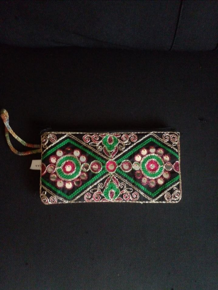 Nakışlı ve Boncuklu Bohem Kadın Portföy Çanta - Görsel 2