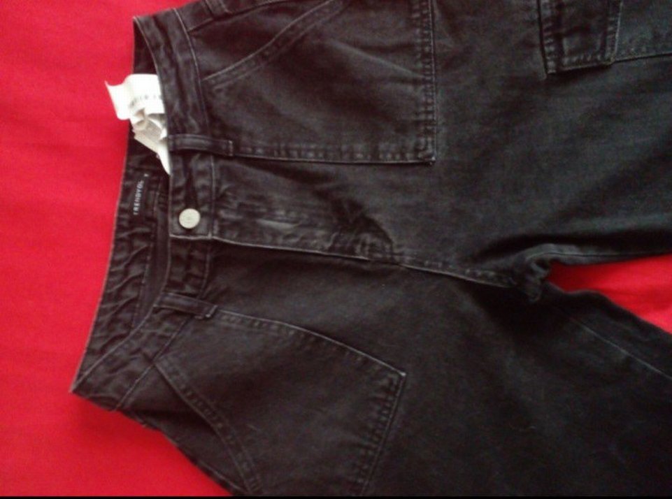 Trendyol siyah kargo kot pantolon s/36 beden - Görsel 2