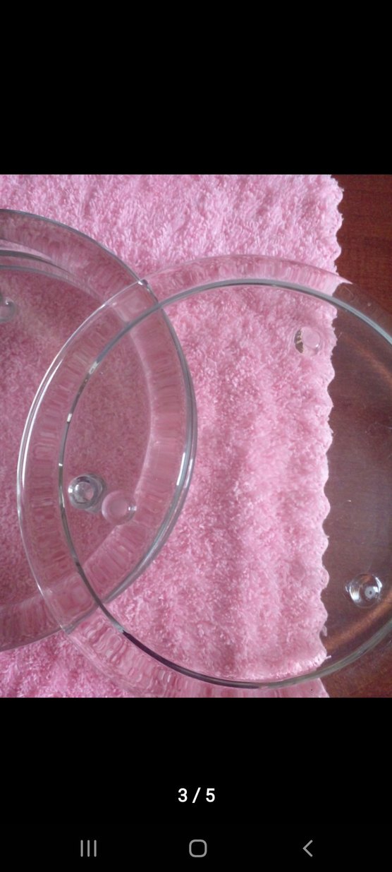 Vintage 22 cm'lik cam sunum tabakları - Görsel 3