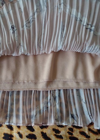 Bej Pilili Uzun Kollu Bohem Tunik - Görsel 5