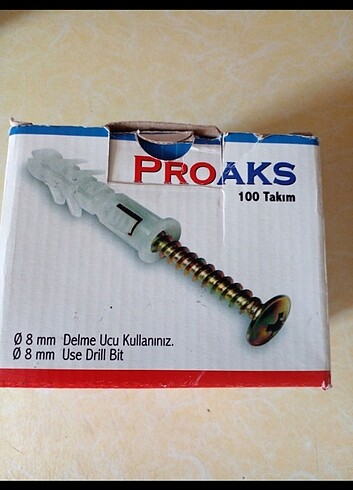 Proaks dübelli vida takımı 240 adet 