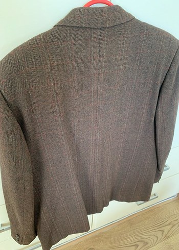 Kahverengi Düğmeli Erkek Yün Ceket - Görsel 3