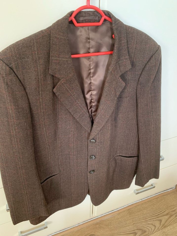 Kahverengi Düğmeli Erkek Yün Ceket - Görsel 2