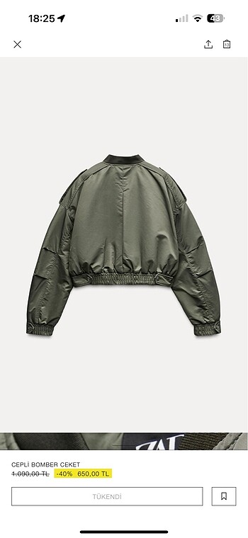 Zara Bomber ceket zara