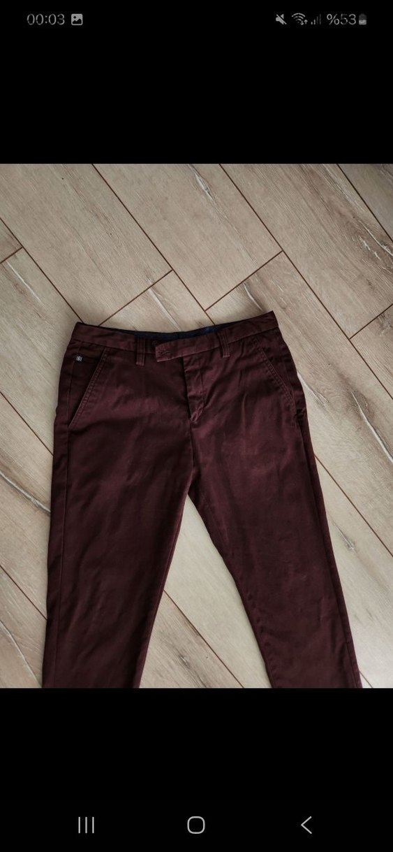 Erkek Bordo Sarar marka Pantolon - Görsel 2