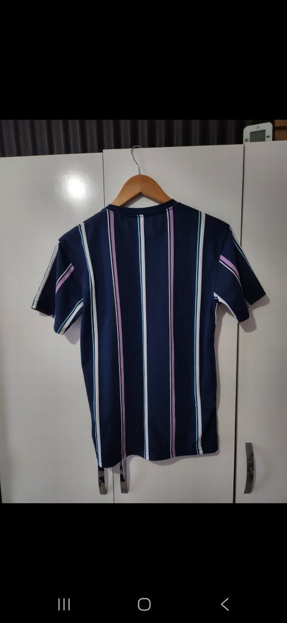 Çizgili Erkek Kısa Kollu Tişört - Görsel 2