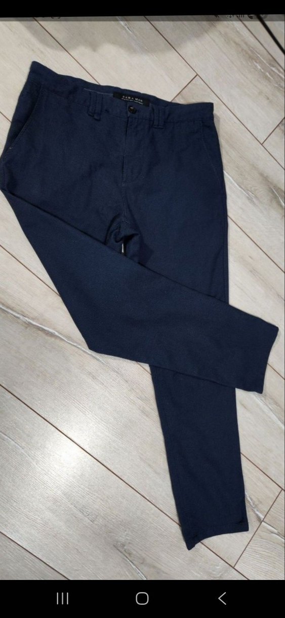 Erkek Lacivert Denim Rahat Kesim Pantolon - Görsel 2