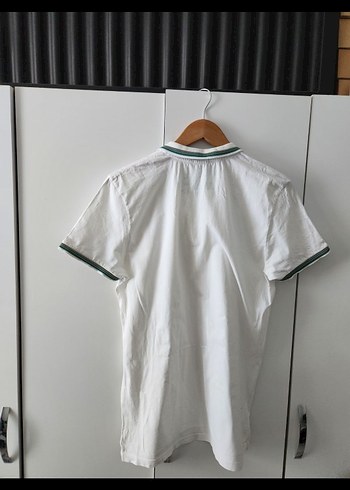 Erkek Beyaz Pamuklu Polo Tişört - Görsel 4