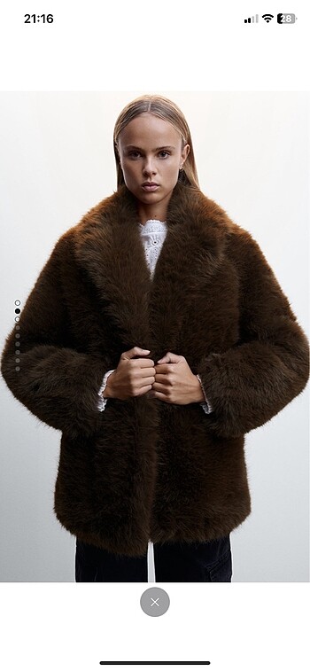 mango kürklü oversize palto