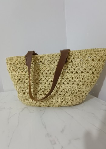 Mango Model Hasır Çanta - Görsel 2