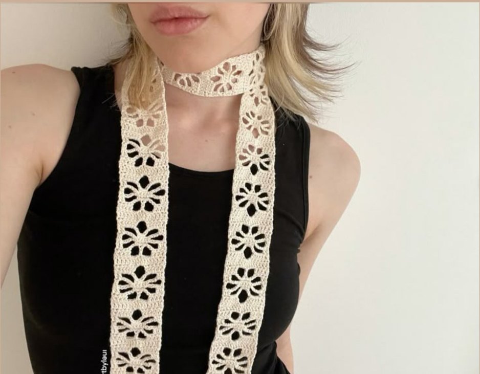 Beyaz Skiny Atkı - Görsel 4