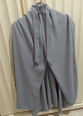 Gri Uzun Kollu Kadın Tunik Pantolon Takım - Görsel 3