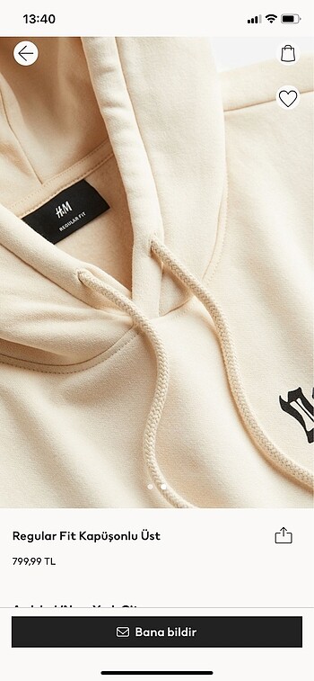 H&M h&m bej sweatshirt