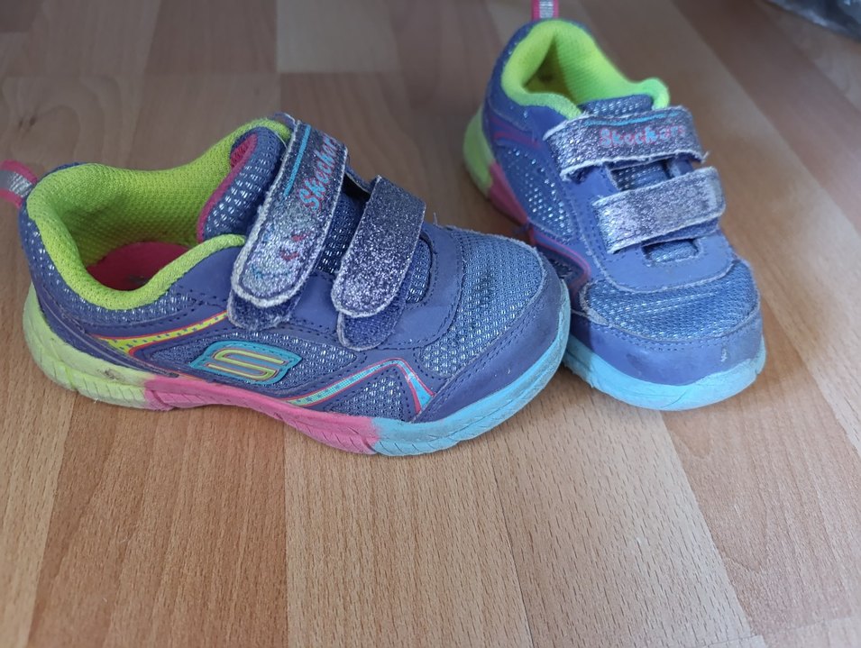 Kız Çocuk Renkli Cırt Cırtlı Spor Ayakkabı - Görsel 3