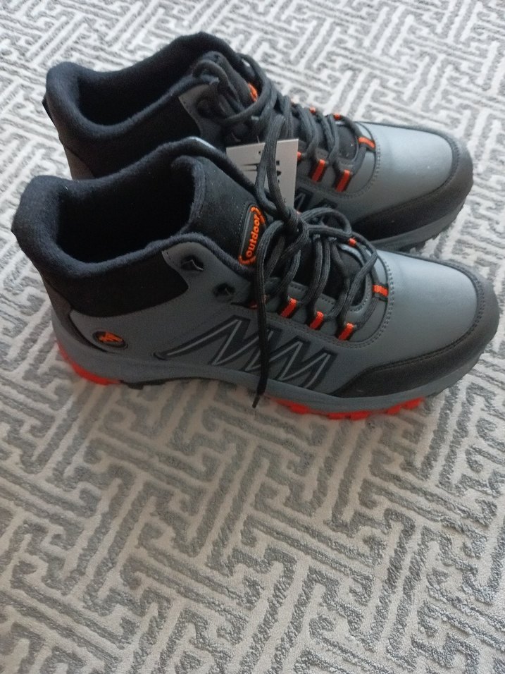 Gri Bağcıklı Erkek Outdoor Ayakkabısı - Görsel 2