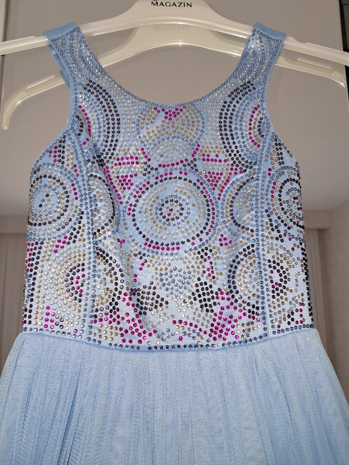 Mavi Bohem Uzun Abiye Elbise - Görsel 2